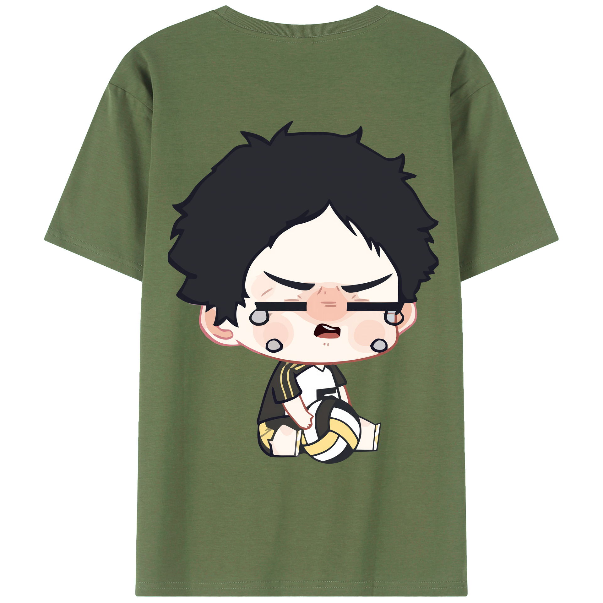 （画像用） ハイキュー!! Haikyu!! 綿100％ メンズ半袖Tシャツ（バックプリント） 通気性